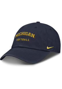 Nike Michigan Wolverines Club Unstructured Softball Adjustable Hat - Blue