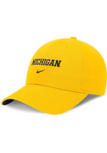 Nike Michigan Wolverines Club Unstructured Tri-Glide Adjustable Hat - Yellow