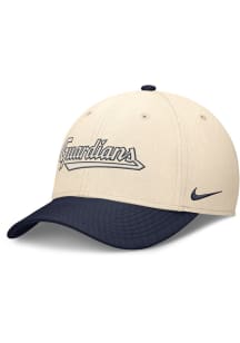 Nike Cleveland Guardians Mens Ivory 2T Tonal Statement Swooshflex Flex Hat
