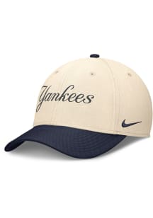 Nike New York Yankees Mens Ivory 2T Tonal Statement Swooshflex Flex Hat