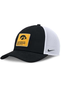Nike Iowa Hawkeyes NIKE RISE GAMEDAY 5 PANEL STRUCTURED TRUCKER CAP Adjustable Hat - Black