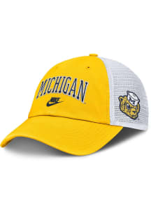 Nike Michigan Wolverines NIKE CLUB LEGACY UNSTRUCTURED TRUCKER CAP Adjustable Hat - Yellow