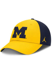 Nike Michigan Wolverines JORDAN BRAND CLUB LOCAL STRUCTURED ADJUSTABLE CAP Adjustable Hat - Yellow