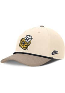 Nike Michigan Wolverines Rise Legacy 5P Structured Adjustable Hat - Natural