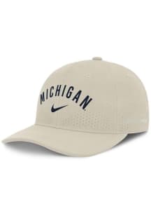 Nike Michigan Wolverines Rise Performance Structured Adjustable Hat - Natural