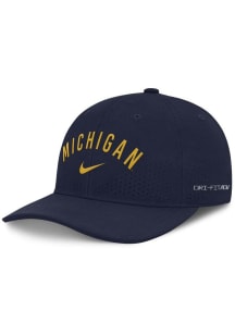 Nike Michigan Wolverines Rise Performance Structured Adjustable Hat - Blue