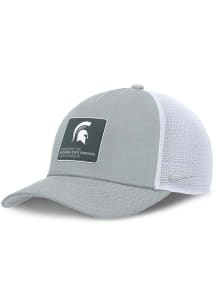 Nike Michigan State Spartans NIKE RISE GAMEDAY 5 PANEL STRUCTURED TRUCKER CAP Adjustable Hat - Sil..