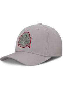 Nike Ohio State Buckeyes Mens Grey Rise Structured Flex Hat