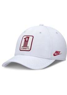 Nike Oklahoma Sooners Mens White Structured Rise Swooshflex Flex Hat