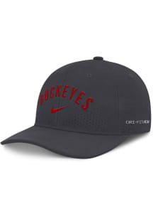 Nike Ohio State Buckeyes Rise Performance Structured Adjustable Hat - Grey