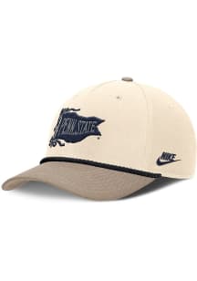 Nike Penn State Nittany Lions Rise Legacy 5P Structured Adjustable Hat - Natural