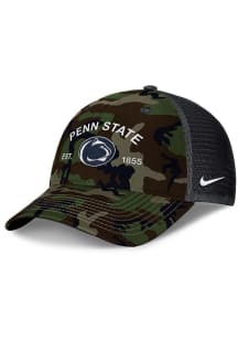 Nike Penn State Nittany Lions NIKE MILITARY RISE STRUCTURED TRUCKER Adjustable Hat - Olive