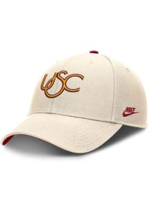 Nike USC Trojans NIKE DRI FIT RISE LEGACY STRUCTURED ADJUSTABLE CAP Adjustable Hat - Natural