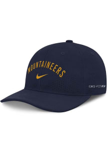 Nike West Virginia Mountaineers Rise Performance Structured Adjustable Hat - Navy Blue