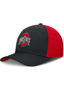 Nike Ohio State Buckeyes Mens Black NIKE RISE LOCAL SWOOSHFLEX CAP Flex Hat
