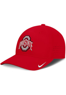 Nike Ohio State Buckeyes Mens Red NIKE DRI-FIT CLUB GAMEDAY STR AEROBILL SWOOSHFLEX CAP Flex Hat