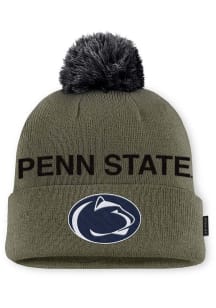 Nike Penn State Nittany Lions Olive NIKE MILITARY PEAK BEANIE CAP Mens Knit Hat