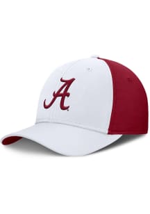 Nike Alabama Crimson Tide Mens White NIKE RISE LOCAL SWOOSHFLEX CAP Flex Hat