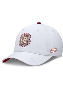 Nike Alabama Crimson Tide Mens White NIKE DRI-FIT RISE LEGACY STRUCTURED SWOOSHFLEX CAP Flex Hat