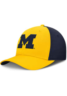 Nike Michigan Wolverines Mens Yellow JORDAN BRAND RISE LOCAL SWOOSHFLEX CAP Flex Hat