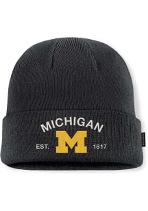 Nike Michigan Wolverines Black JORDAN BRAND MILITARY TERRA BEANIE CAP Mens Knit Hat