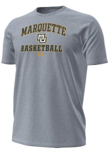 Under Armour Marquette Golden Eagles Grey Basketball Performance Short Sleeve T Shirt