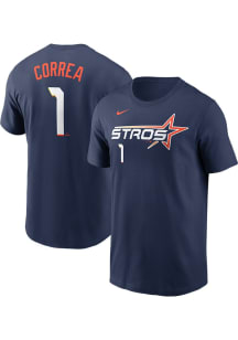 Carlos Correa Houston Astros Navy Blue City Connect 2.0 Short Sleeve Player T Shirt