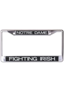 Notre Dame Fighting Irish Black and Silver License Plate Frame - Black