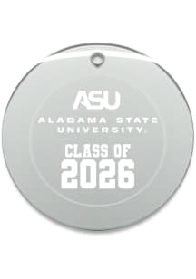 Alabama State Hornets Class of 2026 Round Ornament - White