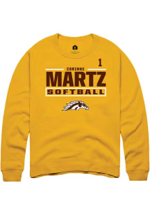 Corinne Martz Western Michigan Broncos Mens Gold NIL Stacked Box Player Crew