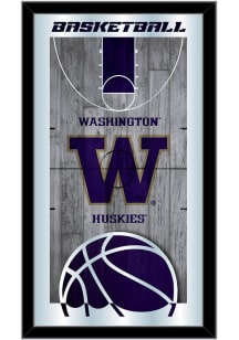 Washington Huskies Basketball Hanging Back Bar Mirror