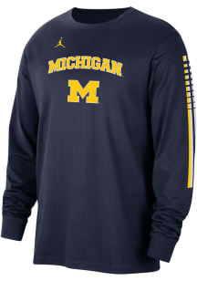 Nike Michigan Wolverines Blue Slam Dunk Long Sleeve T Shirt