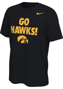Nike Iowa Hawkeyes Black Mantra Graphic Short Sleeve T Shirt