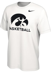 Nike Iowa Hawkeyes White Basketball Tip Off Short Sleeve T Shirt