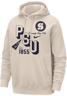 Nike Penn State Nittany Lions Mens White Club Graphic Long Sleeve Hoodie
