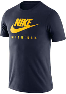Nike Michigan Wolverines Blue Futura Short Sleeve T Shirt