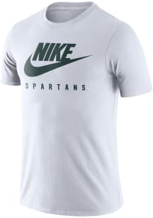 Nike Michigan State Spartans White Futura Short Sleeve T Shirt