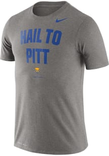 Nike Pitt Panthers Charcoal Phrase Short Sleeve T Shirt