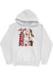 Andi Jackson Campus Ink Nebraska Cornhuskers Youth Caricature Hoodie Long Sleeve Player Hoodie Whi..