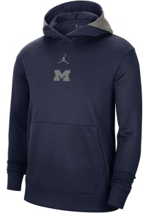 Nike Michigan Wolverines Mens Blue Dri-FIT Jordan Spotlight Hood