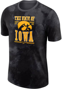 Nike Iowa Hawkeyes Anthracite Tie Dye NRG Short Sleeve T Shirt