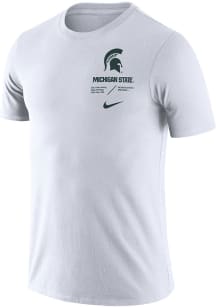 Nike Michigan State Spartans White Team Issue Short Sleeve T Shirt