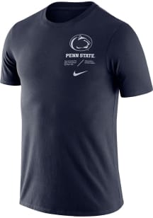 Nike Penn State Nittany Lions Navy Blue Team Issue Graphic Short Sleeve T Shirt