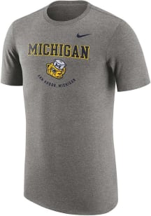 Nike Michigan Wolverines Grey Dri-FIT Short Sleeve Fashion T Shirt
