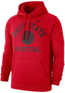 Nike Ohio State Buckeyes Mens Red Club Design Long Sleeve Hoodie