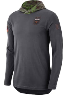 Nike Texas Longhorns Mens Grey Military Long Sleeve Hoodie
