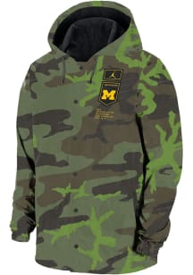 Nike Michigan Wolverines Mens Olive Jordan Military Light Weight Jacket