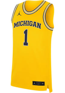 Nike Michigan Wolverines Yellow Replica Jersey