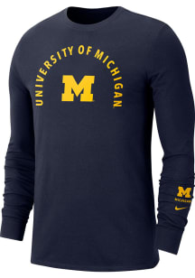 Nike Michigan Wolverines Blue Sznl Long Sleeve T Shirt