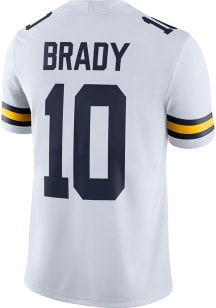 Tom Brady  Nike Michigan Wolverines White Jordan Practice Football Jersey